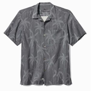 Tommy Bahama Silk Palms In Paradise Shirt Gray XL $138
